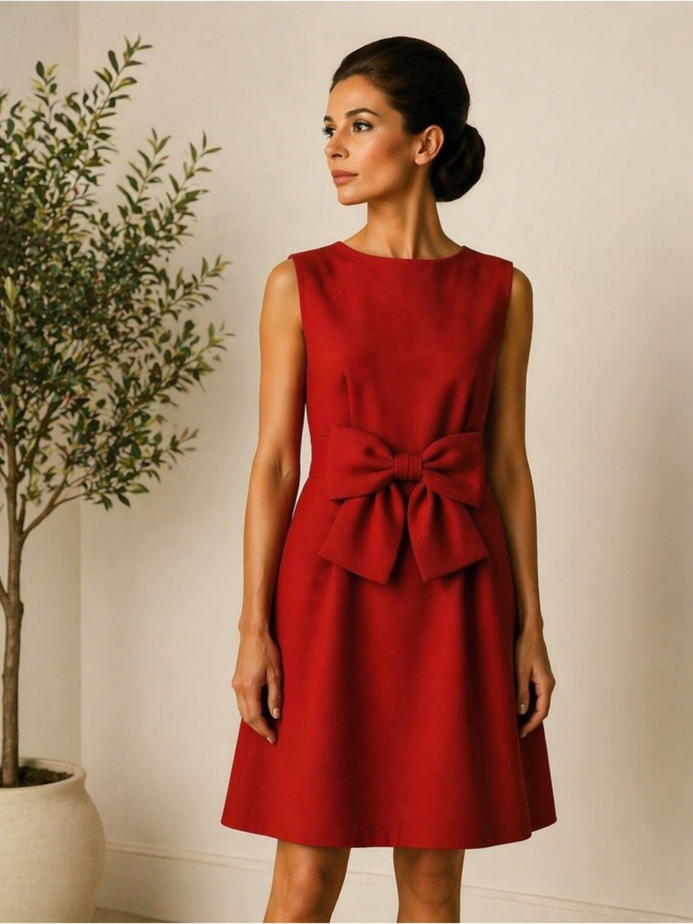 Ted Baker sz 1 UK 4 US Jackie Onassis red cocktail dress